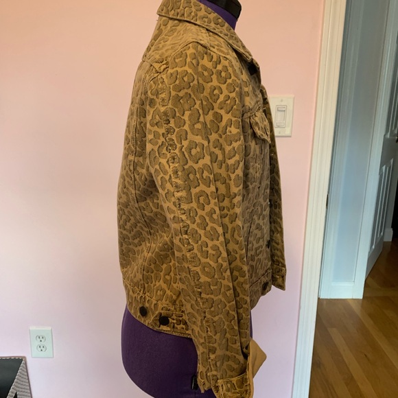 Lucky Brand Cheetah Print Denim Jacket - Worn Once - Perfect - Picture 3 of 3